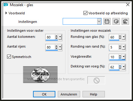 Effecten - Textuureffecten - Mozïek - glas