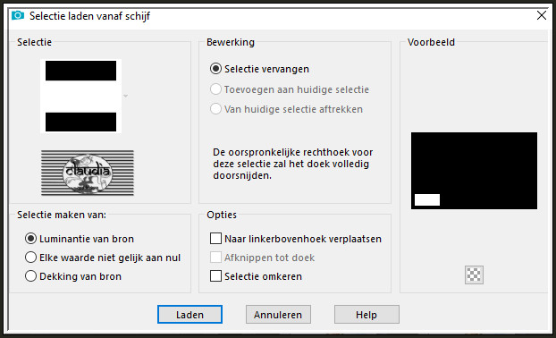 Selecties - Selectie laden/opslaan - Selectie laden vanaf schijf : novembre2