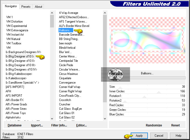 Effecten - Insteekfilters - <I.C.NET Software> - Filters Unlimited 2.0 - &<Bkg Designer sf10 I> - Balloons