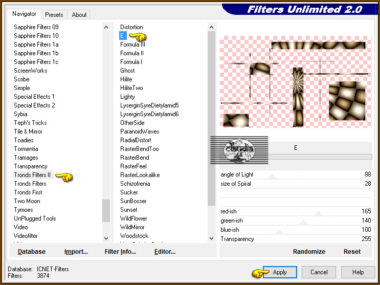 Effecten - Insteekfilters - <I.C.NET Software> - Filters Unlimited 2.0 - Tronds Filters II - E