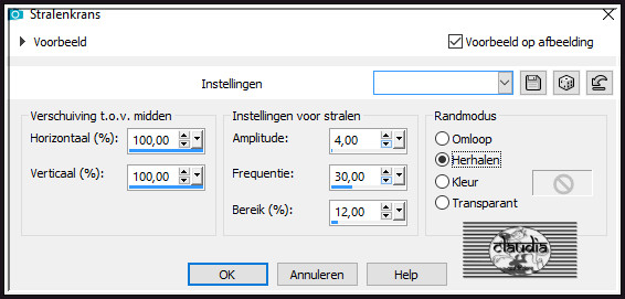 Effecten - Vervormingseffecten - Stralenkrans