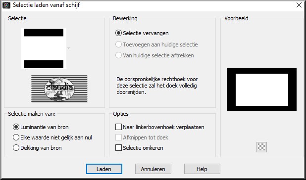 Selecties - Selectie laden/opslaan - Selectie laden vanaf schijf : jfetes1