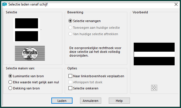 Selecties - Selectie laden/opslaan - Selectie laden vanaf schijf : latendresse4_kathania