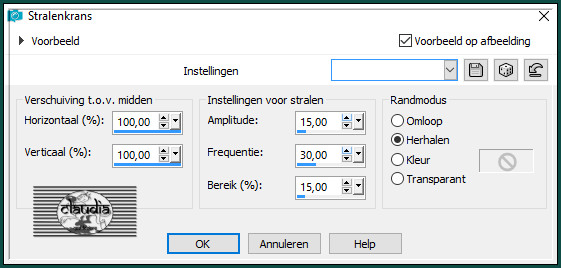 Effecten - Vervormingseffecten - Stralenkrans 