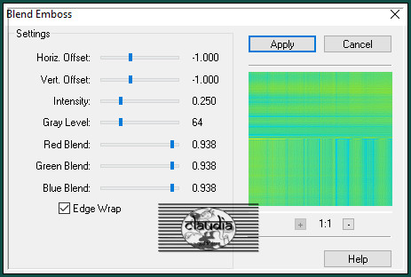 Effecten - Insteekfilters - FM Tile Tools - Blend Emboss