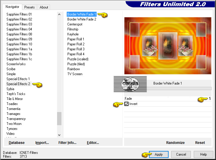 Effecten - Insteekfilters - <I.C.NET Software> - Filters Unlimited 2.0 - Special Effects 2 - Border White Fade 1