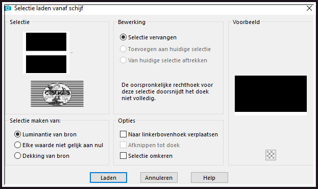 Selecties - Selectie laden/opslaan - Selectie laden vanaf schijf : selection 1 rain