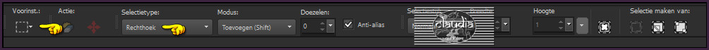 Activeer het Selectiegereedschap - Rechthoek