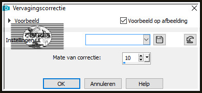 Aanpassen - Kleur - Vervagingscorrectie