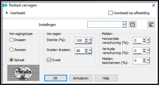 Aanpassen - Vervagen - Radiaal vervagen