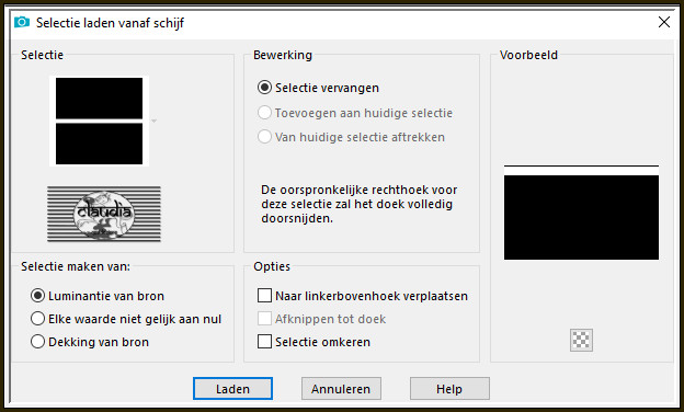 Selecties - Selectie laden/opslaan - Selectie laden vanaf schijf : summer2021_1