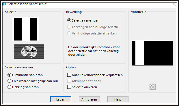 Selecties - Selectie laden/opslaan - Selectie laden vanaf schijf : octobre01