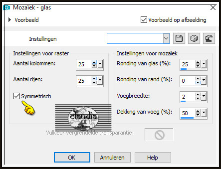 Effecten - Textuureffecten - Mozaïek - glas