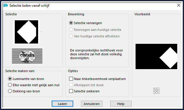Selecties - Selectie laden/opslaan - Selectie laden vanaf schijf : selection-vacances-4