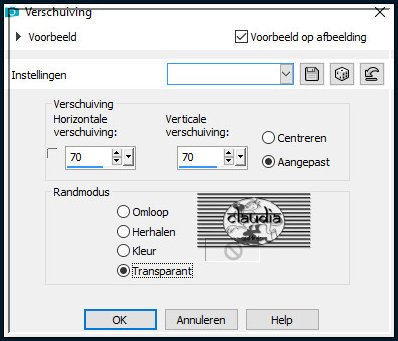 Effecten - Afbeeldingseffecten - Verschuiving