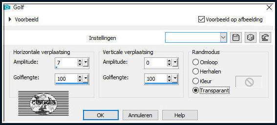 Effecten - Vervormingseffecten - Golf