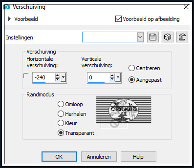 Effecten - Afbeeldingseffecten - Verschuiving