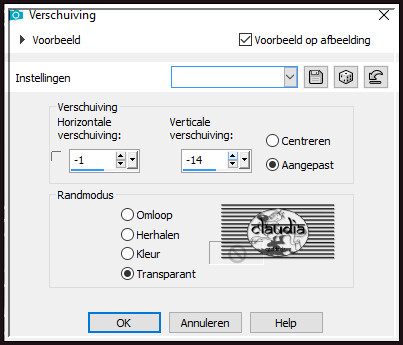 Effecten - Afbeeldingseffecten - Verschuiving