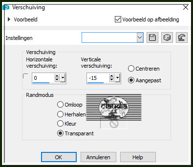 Effecten - Afbeeldingseffecten - Verschuiving :