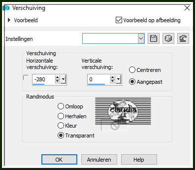 Effecten - Afbeeldingseffecten - Verschuiving :