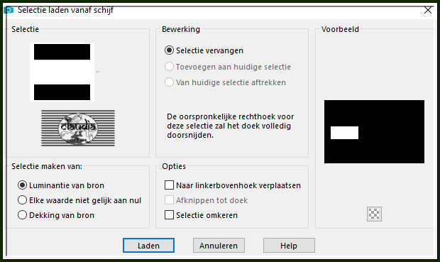 Selecties - Selectie laden/opslaan - Selectie laden vanaf schijf : SELECTION 3  192