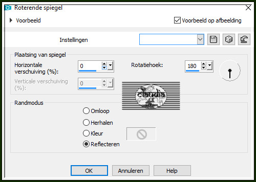 Effecten - Reflectie-effecten - Roterende spiegel :