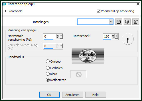Effecten - Reflectie-effecten - Roterende spiegel :