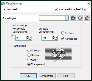 Effecten - Afbeeldingseffecten - Verschuiving :