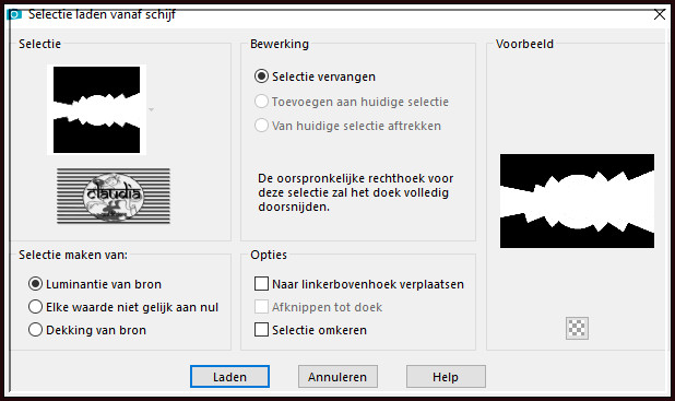 Selecties - Selectie laden/opslaan - Selectie laden vanaf schijf : SELECTION ESSAI TUTO 1