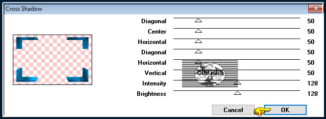 Effecten - Insteekfilters - Graphics Plus - Cross Shadow