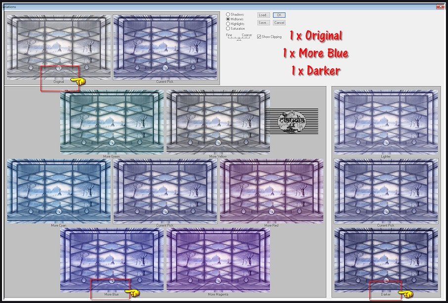 Effecten - Insteekfilters - Adjust - Variations