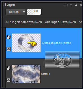 Ga terug naar je werkje en klik in het midden van de cirkel