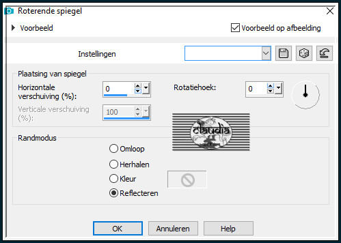Effecten - Reflectie-effecten - Roterende spiegel