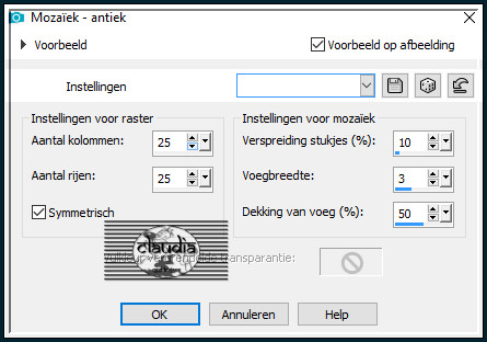 Effecten - Textuureffecten - Mozaïek - antiek