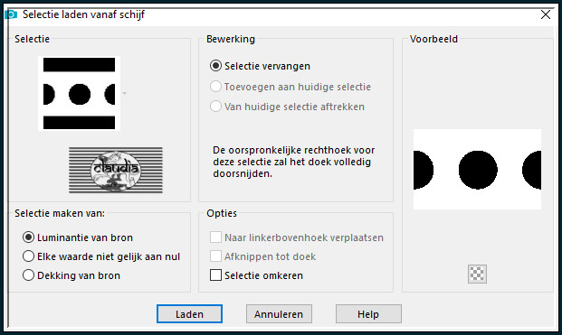 Selecties - Selectie laden/opslaan - Selectie laden vanaf schijf : SELECTION 3 191