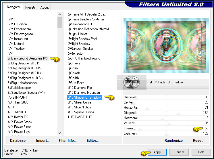 Effecten - Insteekfilters - <I.C.NET Software> - Filters Unlimited 2.0 - &<Background Designers IV> - sf10 Shades Of Shadow