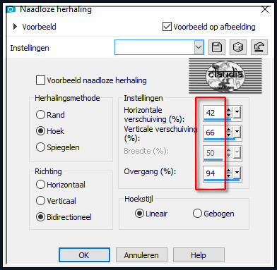 Effecten - Afbeeldingseffecten - Naadloze herhaling :