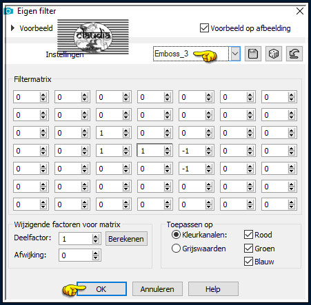 Effecten - Eigen filter - Emboss_3 :