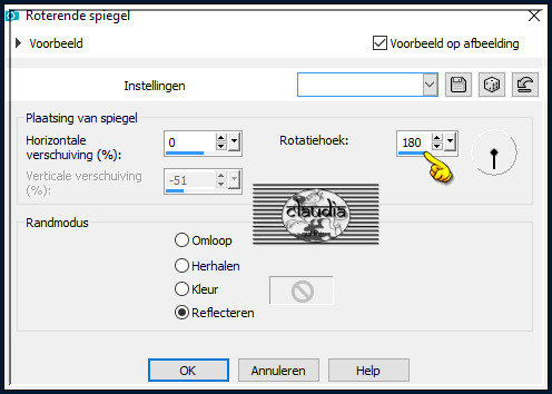 Effecten - Reflectie-effecten - Roterende spiegel :