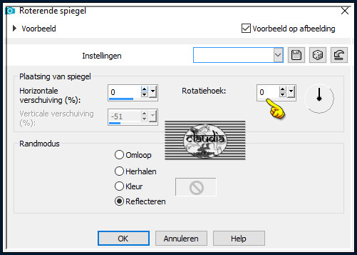 Effecten - Reflectie-effecten - Roterende spiegel :