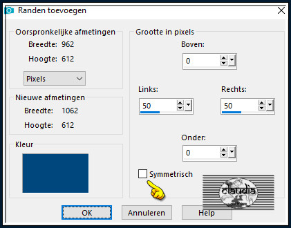 Afbeelding - Randen toevoegen : Kleur = 1ste kleur