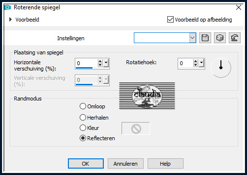 Effecten - Reflectie-effecten - Roterende spiegel :