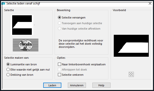 Selecties - Selectie laden/opslaan - Selectie laden vanaf schijf : SELECTION 3 197