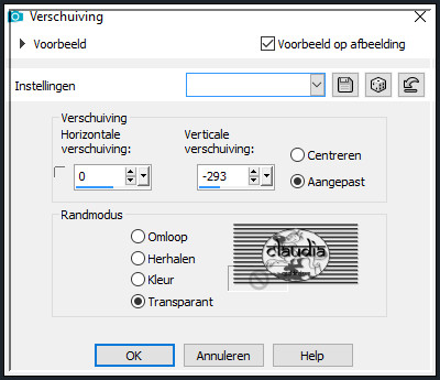 Effecten - Afbeeldingseffecten - Verschuiving :