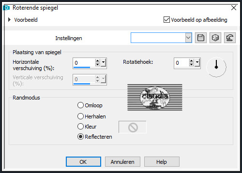 Effecten - Reflectie-effecten - Roterende spiegel :