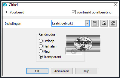 Effecten - Geometrische effecten - Cirkel :