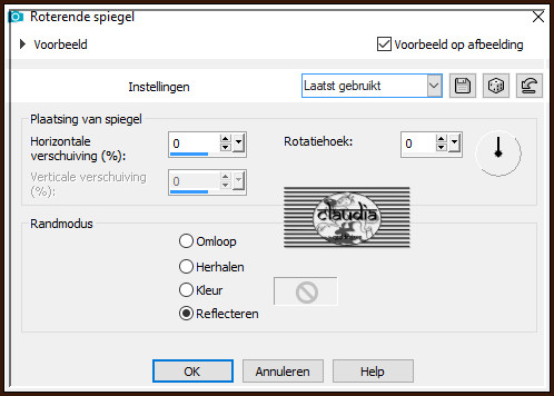 Effecten - Reflectie-effecten - Roterende spiegel :