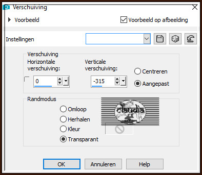 Effecten - Afbeeldingseffecten - Verschuiving :