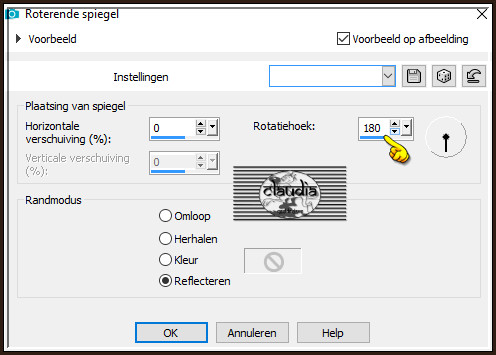 Effecten - Reflectie-effecten - Roterende spiegel :