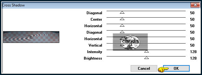 Effecten - Insteekfilters - Graphics Plus - Cross Shadow